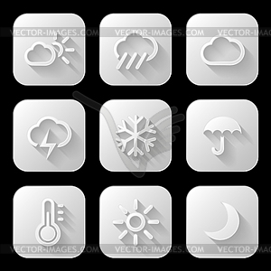 Weather icons set - vector clipart / vector image