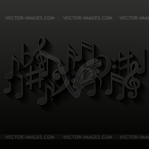 Abstract background with musical notes - vector clipart