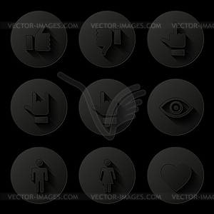 Social icons set - vector image