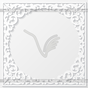 Paper floral frame. Vector illustration - vector clip art