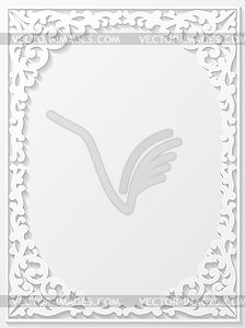 Paper floral frame. Vector illustration - vector clipart