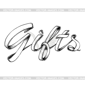 Title Gifts - vector image