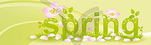 Banner for seasons spring - vector image