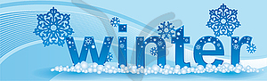 Banner for seasons winter - vector clipart