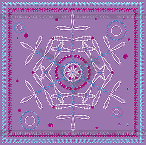 Christmas snowflakes glass beads - vector image