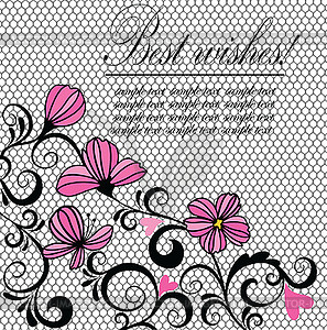 Beautiful background with lace - vector clipart