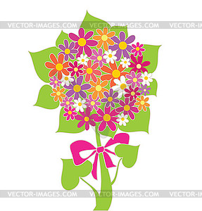 Funny greeting bouquet - royalty-free vector image