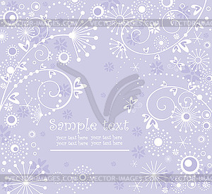 Greeting pastel blue card - vector clipart