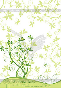 Spring green banner - vector clipart