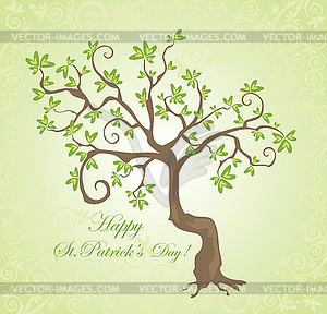 Tree for St. Patrick`s Day - vector clipart