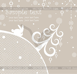 Vintage winter card - vector clipart