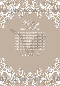 Wedding card - color vector clipart