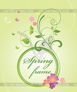 Beautiful spring frame - vector clipart