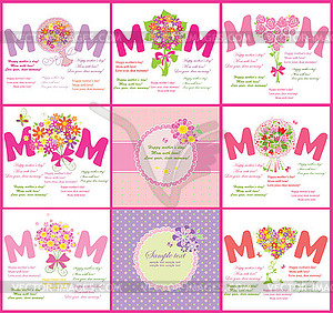 Cards for Mother`s Day - vector clipart