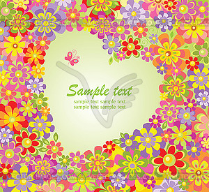 Flowers frame - vector clipart