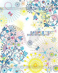 Abstract summery banner - vector image