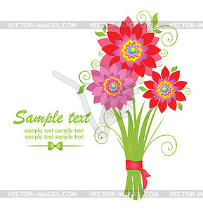 Greeting bouquet - vector clip art