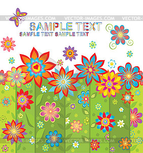 Seamless floral background - vector clipart