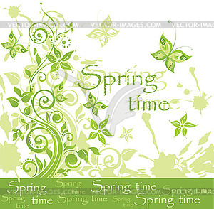 Spring card - vector clip art