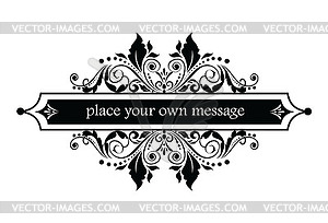 Vintage header - white & black vector clipart