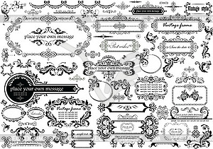 Vintage headers and frames - vector image