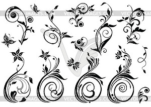 Beautiful floral design - vector clip art