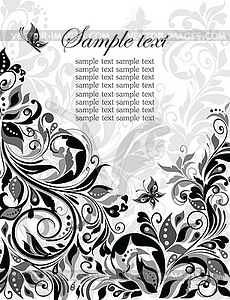 Vintage floral banner - vector EPS clipart