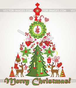 Xmas tree - vector clipart