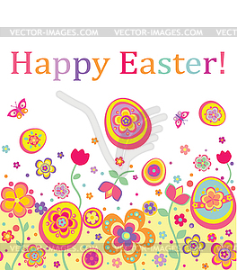 Easter seamless card - vector clip art