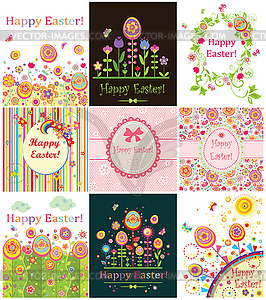 Funny easter cards - vector clipart / vector image