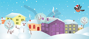 Winter landscape - vector image