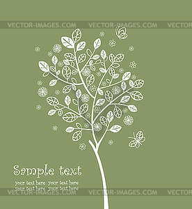 Flowered tree - vector image