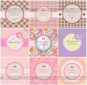 Beautiful greeting labels - vector clipart