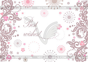 Beautiful arrival card - vector clipart