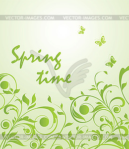 Spring card - vector clip art