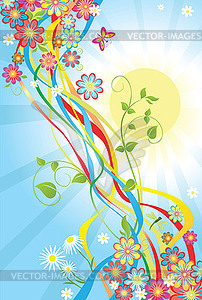 Summery banner - vector clipart