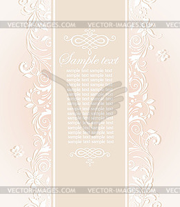 Pastel wedding invitation - vector clipart