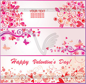 Valentines banners - vector clip art