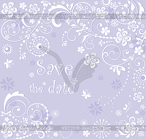 Cute arrival blue card - vector clip art