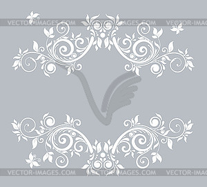 Floral header - royalty-free vector image