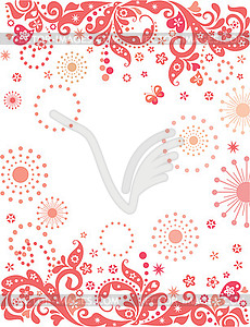 Red abstract banner - vector clip art