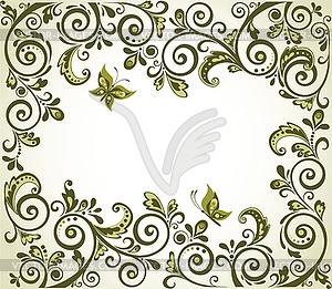 Vintage olive decoration - vector image