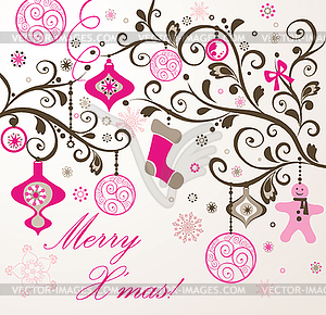 Xmas decoration - vector image