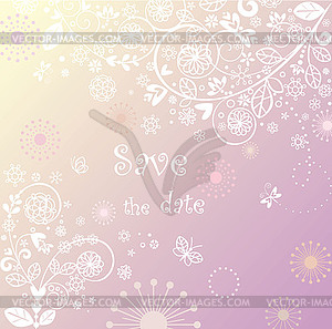 Beautiful lacy wedding background - vector clipart