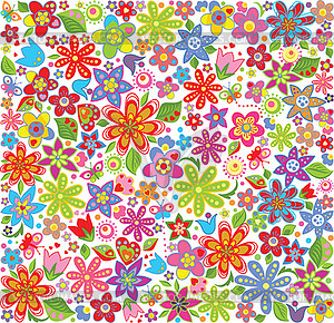 Spring floral wallpaper - royalty-free vector clipart