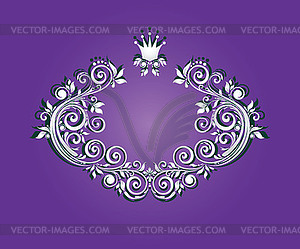 Royal violet heading - vector clipart