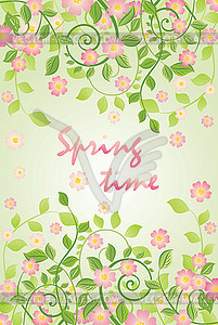 Spring banner with apple-tree blossom - vector clipart