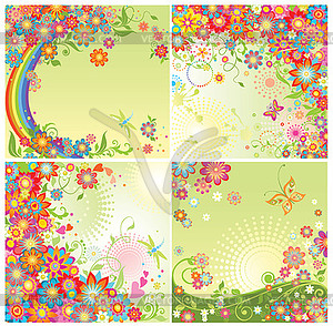 Spring cards - vector clip art