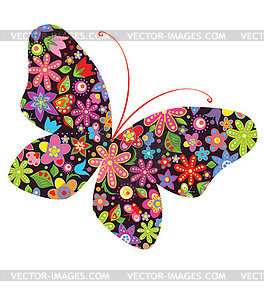 Print with butterfly - vector image