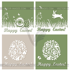 Set of easter applique - vector clipart